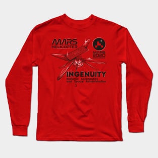 Ingenuity NASA's Mars Helicopter (*for light coloured shirts only*) Long Sleeve T-Shirt